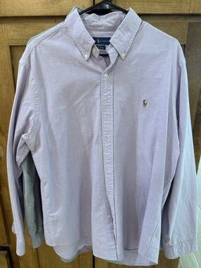 Ralph Lauren Men's Button-Down Shirt - Light Lavender